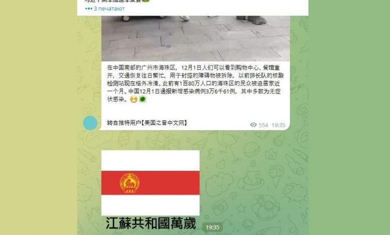 БЧБ назначили символом протеста для китайских змагаров
