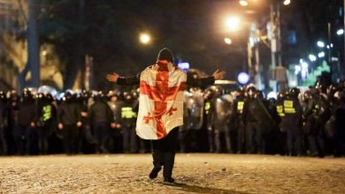 протесты в грузии